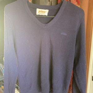 Prince v-neck navy blue sweater size small